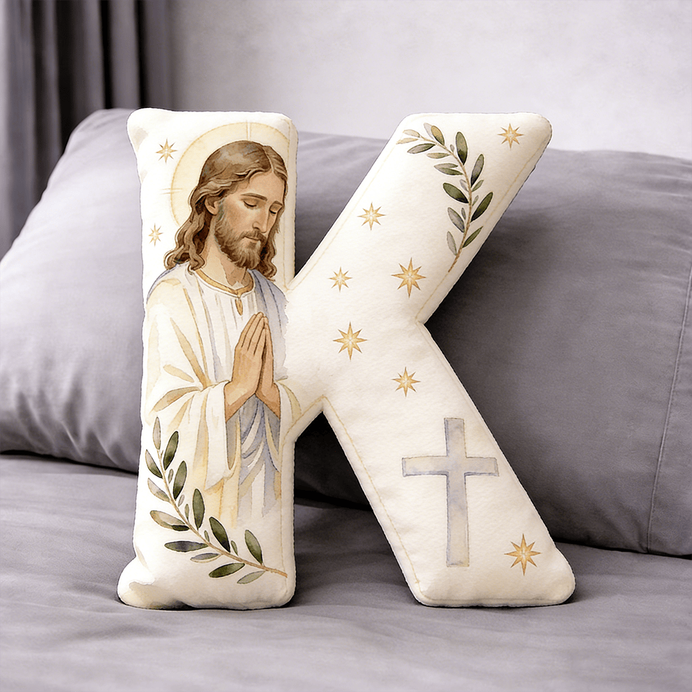 Christianartworkshop Kissen in Form eines betenden Jesuskreuzes: Symbol für andächtiges Gebet und zeitlosen Glauben - 24 Zoll (60 cm) - K - image 10