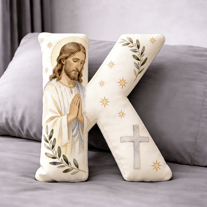 Christianartworkshop Kissen in Form eines betenden Jesuskreuzes: Symbol für andächtiges Gebet und zeitlosen Glauben - 24 Zoll (60 cm) - K - image 10