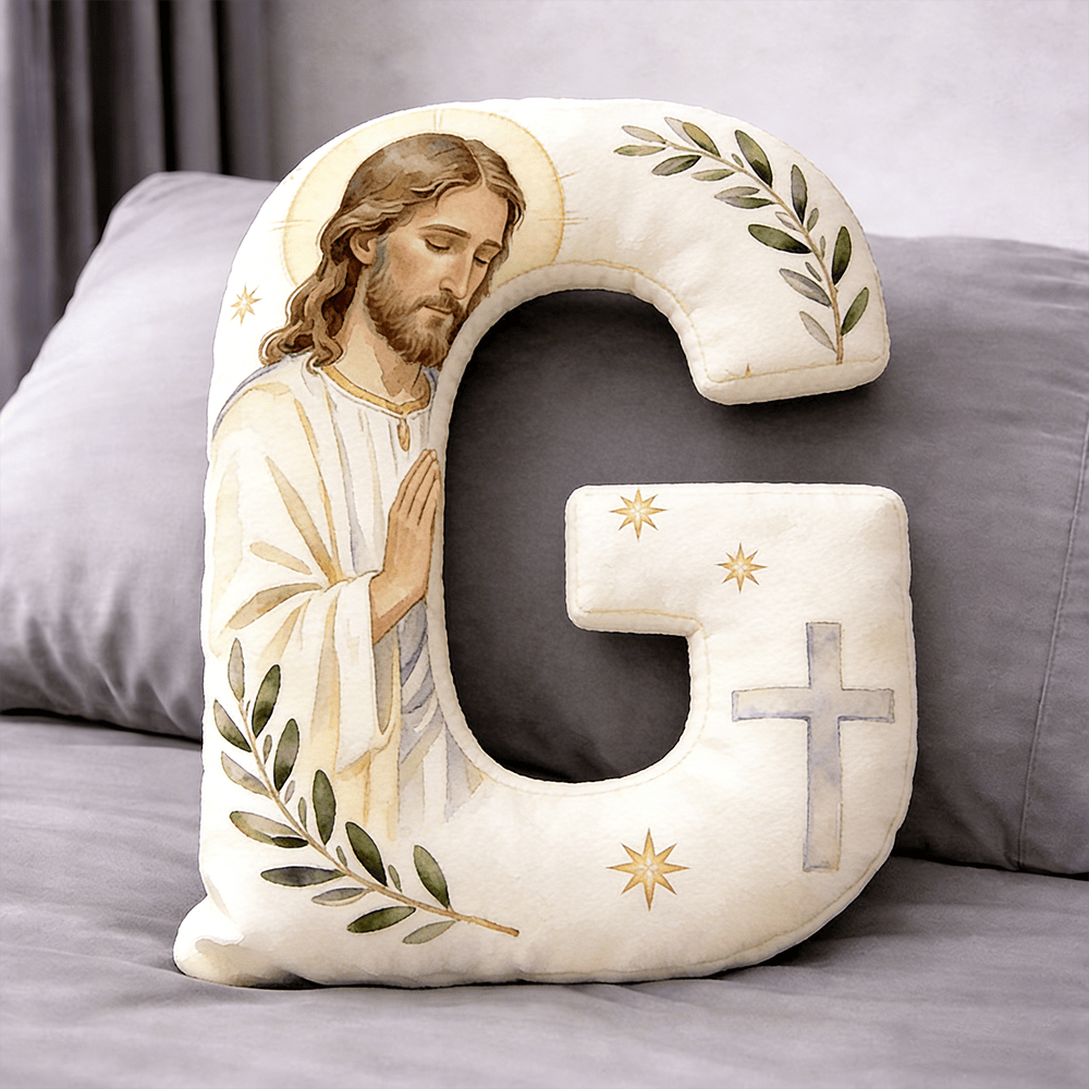 Christianartworkshop Kissen in Form eines betenden Jesuskreuzes: Symbol für andächtiges Gebet und zeitlosen Glauben - 24 Zoll (60 cm) - G - image 7