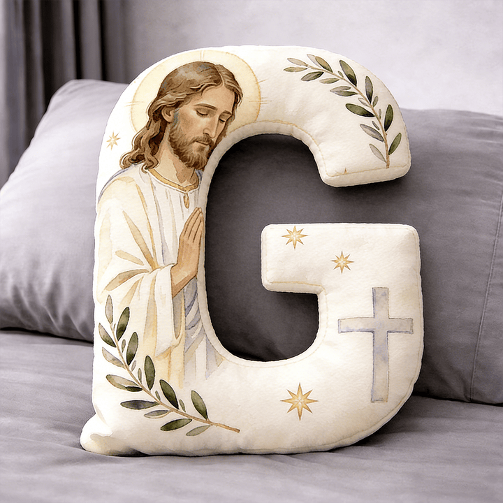 Christianartworkshop Kissen in Form eines betenden Jesuskreuzes: Symbol für andächtiges Gebet und zeitlosen Glauben - 24 Zoll (60 cm) - G - image 7