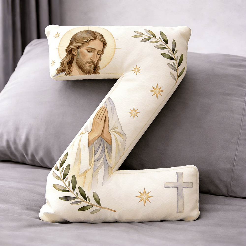 Christianartworkshop Kissen in Form eines betenden Jesuskreuzes: Symbol für andächtiges Gebet und zeitlosen Glauben - 24 Zoll (60 cm) - Z - image 25