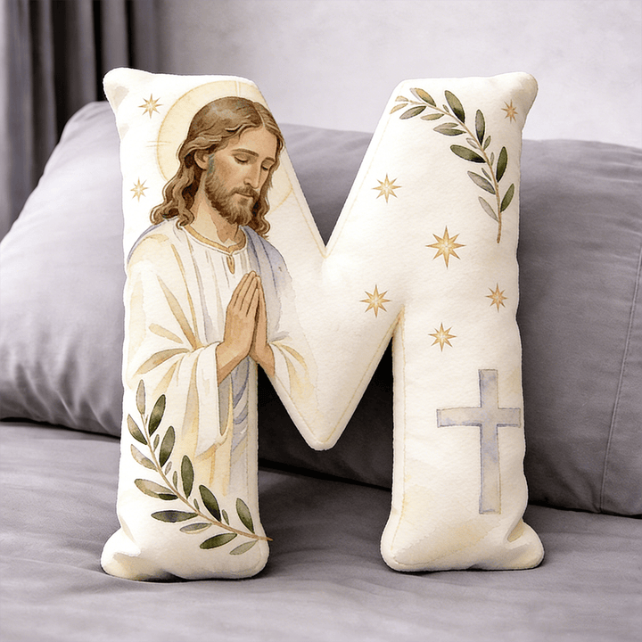Christianartworkshop Kissen in Form eines betenden Jesuskreuzes: Symbol für andächtiges Gebet und zeitlosen Glauben - 24 Zoll (60 cm) - M - image 12
