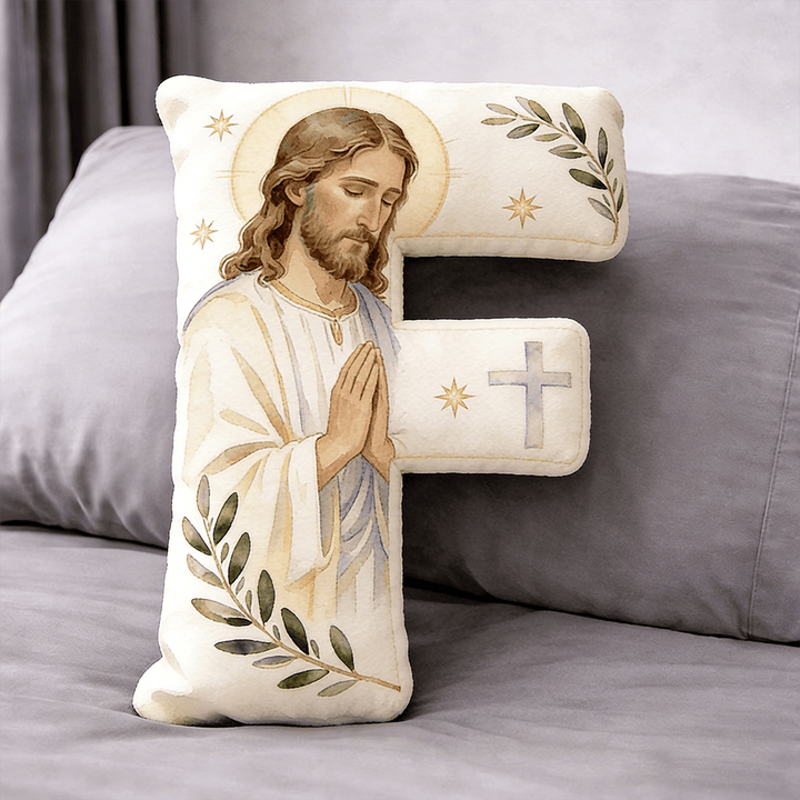 Christianartworkshop Kissen in Form eines betenden Jesuskreuzes: Symbol für andächtiges Gebet und zeitlosen Glauben - 24 Zoll (60 cm) - F - image 6