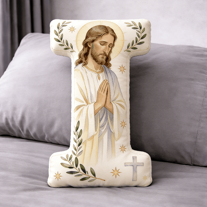 Christianartworkshop Kissen in Form eines betenden Jesuskreuzes: Symbol für andächtiges Gebet und zeitlosen Glauben - 24 Zoll (60 cm) - ICH - image 9