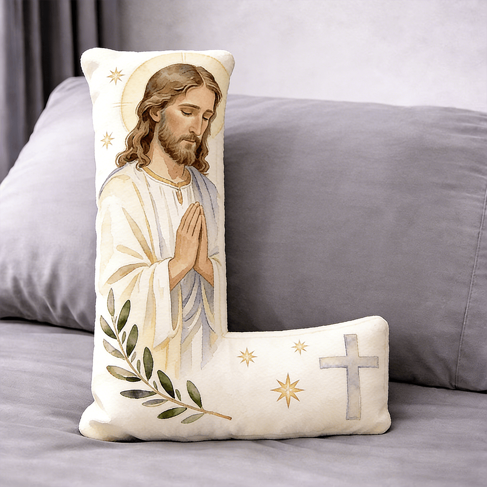 Christianartworkshop Kissen in Form eines betenden Jesuskreuzes: Symbol für andächtiges Gebet und zeitlosen Glauben - 24 Zoll (60 cm) - L - image 11