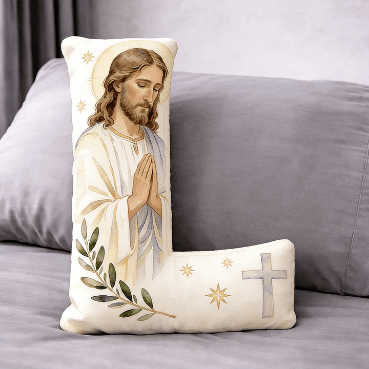 Christianartworkshop Kissen in Form eines betenden Jesuskreuzes: Symbol für andächtiges Gebet und zeitlosen Glauben - 24 Zoll (60 cm) - L - image 11