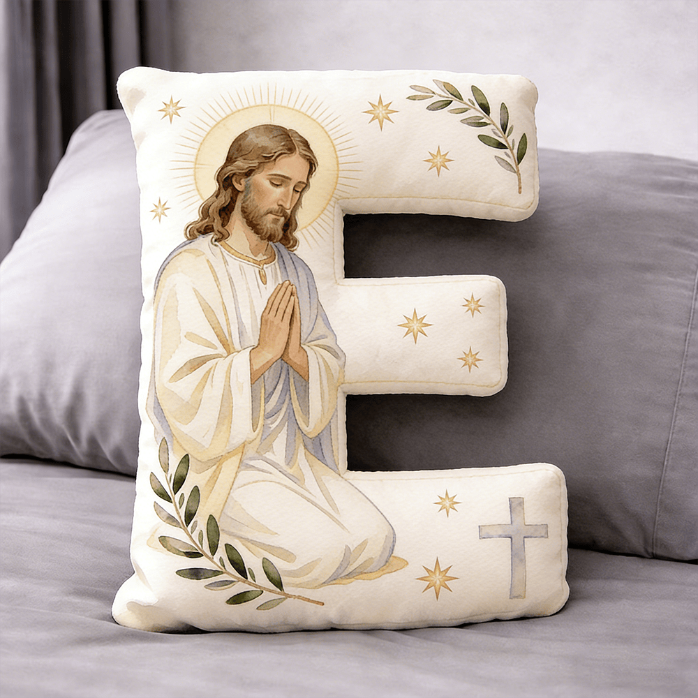 Christianartworkshop Kissen in Form eines betenden Jesuskreuzes: Symbol für andächtiges Gebet und zeitlosen Glauben - 24 Zoll (60 cm) - E - image 5