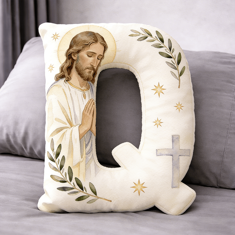 Christianartworkshop Kissen in Form eines betenden Jesuskreuzes: Symbol für andächtiges Gebet und zeitlosen Glauben - 24 Zoll (60 cm) - Q - image 16
