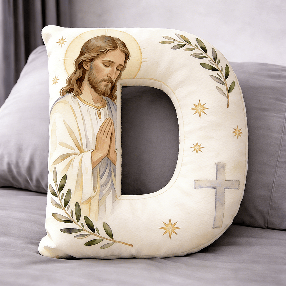 Christianartworkshop Kissen in Form eines betenden Jesuskreuzes: Symbol für andächtiges Gebet und zeitlosen Glauben - 24 Zoll (60 cm) - D - image 4
