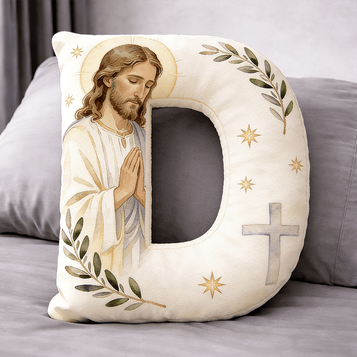 Christianartworkshop Kissen in Form eines betenden Jesuskreuzes: Symbol für andächtiges Gebet und zeitlosen Glauben - 24 Zoll (60 cm) - D - image 4