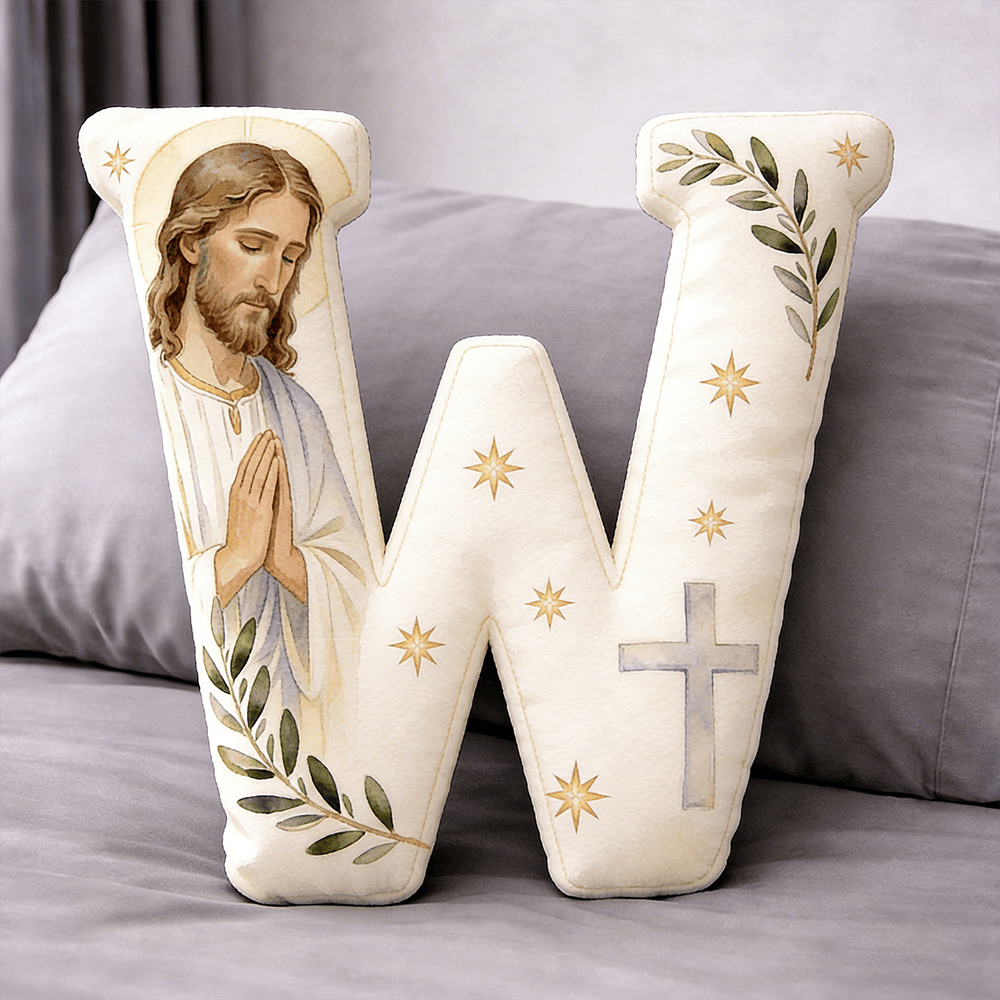 Christianartworkshop Kissen in Form eines betenden Jesuskreuzes: Symbol für andächtiges Gebet und zeitlosen Glauben - 24 Zoll (60 cm) - W - image 22