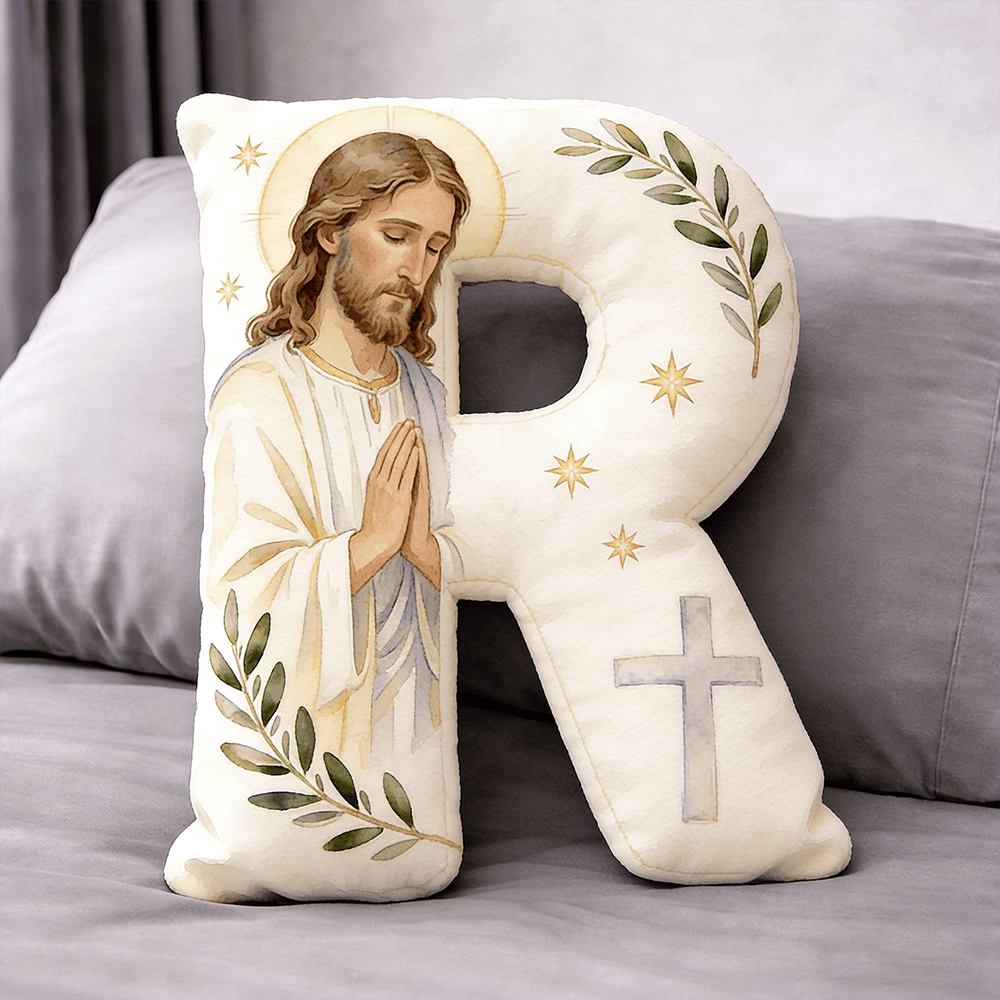 Christianartworkshop Kissen in Form eines betenden Jesuskreuzes: Symbol für andächtiges Gebet und zeitlosen Glauben - 24 Zoll (60 cm) - R - image 17