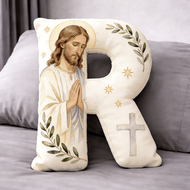 Christianartworkshop Kissen in Form eines betenden Jesuskreuzes: Symbol für andächtiges Gebet und zeitlosen Glauben - 24 Zoll (60 cm) - R - image 17