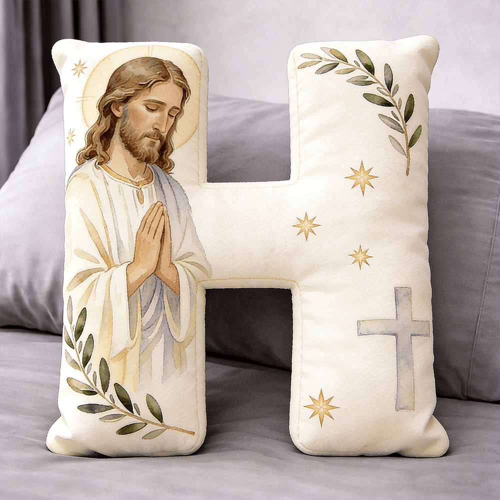 Christianartworkshop Kissen in Form eines betenden Jesuskreuzes: Symbol für andächtiges Gebet und zeitlosen Glauben - 24 Zoll (60 cm) - H - image 8