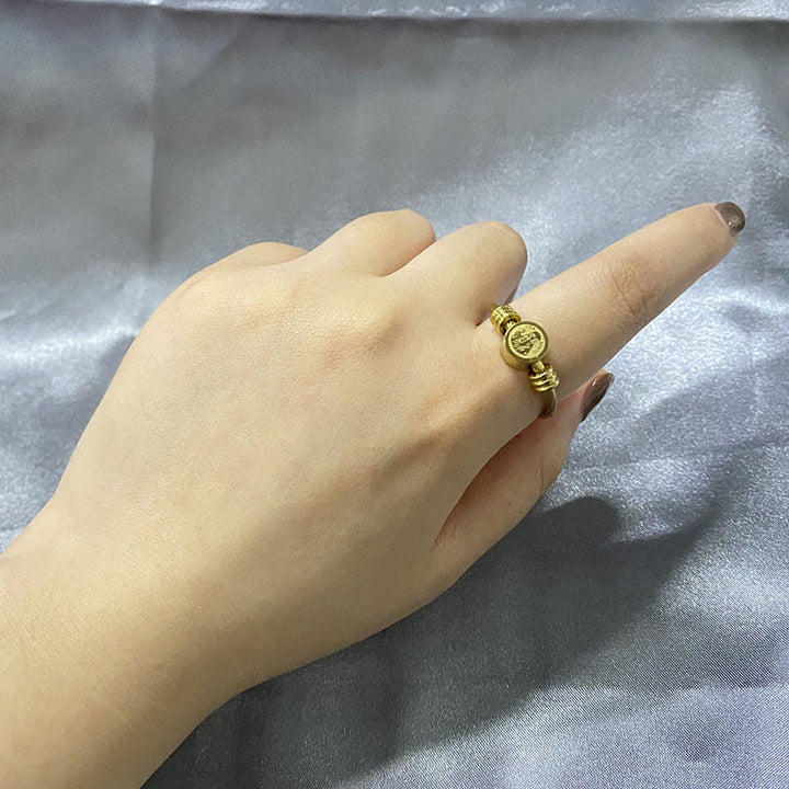 Christianartworkshop Armband- und Ringset mit Medaille des Heiligen Benedikt aus gedrehtem Kabel: Heiliges Symbol göttlichen Schutzes - image 4