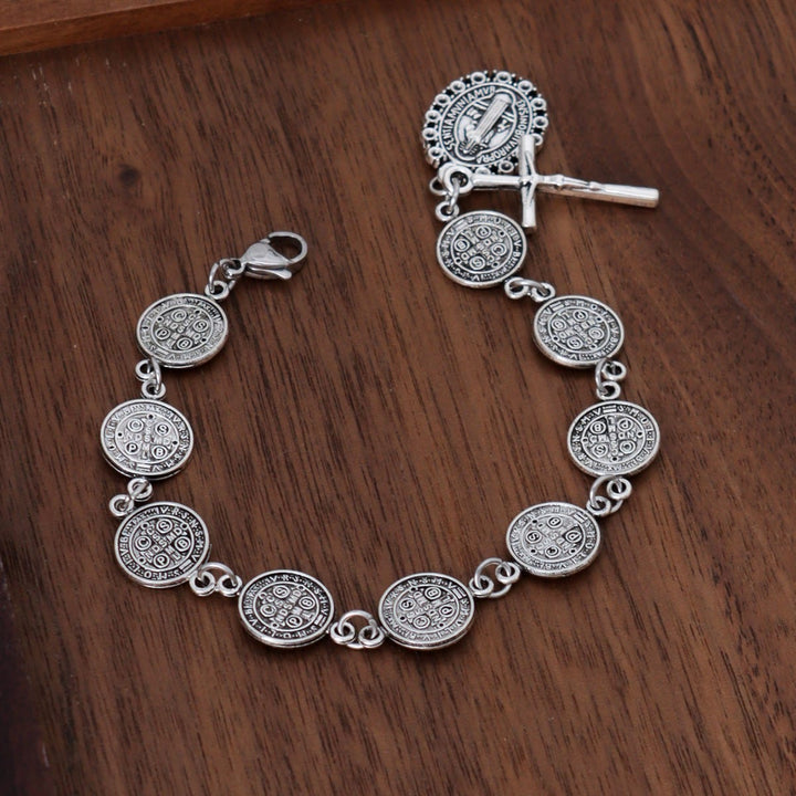 Christianartworkshop St.-Benedikt-Medaillenarmband mit Kruzifix-Anhänger: Heiliges Symbol göttlichen Schutzes - image 1