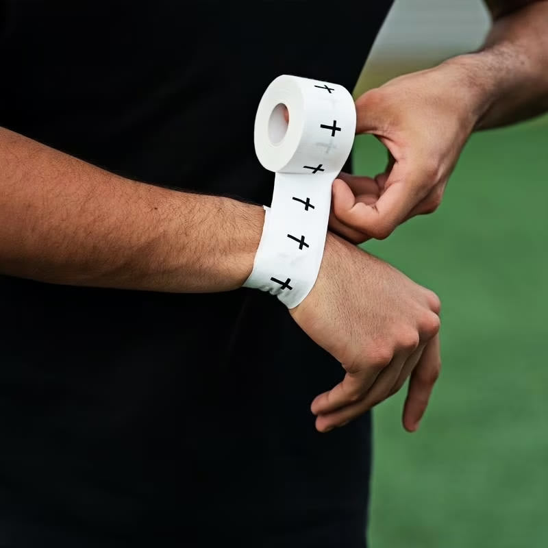 Christianartworkshop Sporttape mit Bibelvers: Handgelenkbandage mit Kreuzmotiv - Weiß - 1,5'' * 275,59'' / 3,8 cm * 7 m - image 0