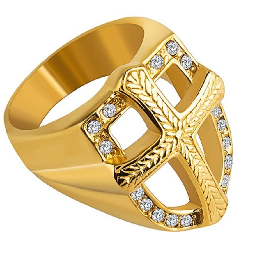 Christianartworkshop Schildförmiger Hohlkreuz-Zirkonring: 3 Farboptionen – Schmuck für Krieger des heiligen Glaubens - image 2