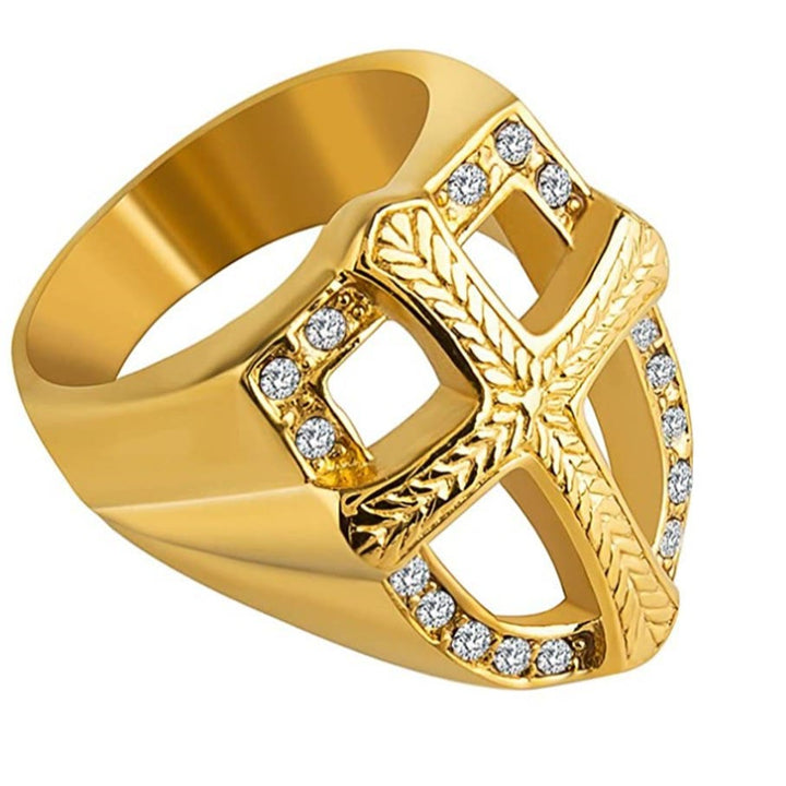 Christianartworkshop Schildförmiger Hohlkreuz-Zirkonring: 3 Farboptionen – Schmuck für Krieger des heiligen Glaubens - image 2