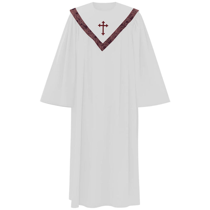 Formelle, mehrfarbige Priesterrobe von Christianartworkshop mit Kreuz und gemustertem Kragen - image 12