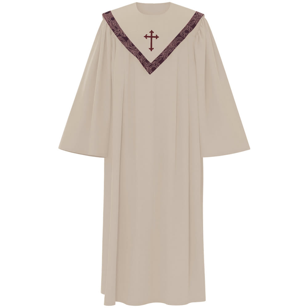 Formelle, mehrfarbige Priesterrobe von Christianartworkshop mit Kreuz und gemustertem Kragen - image 11