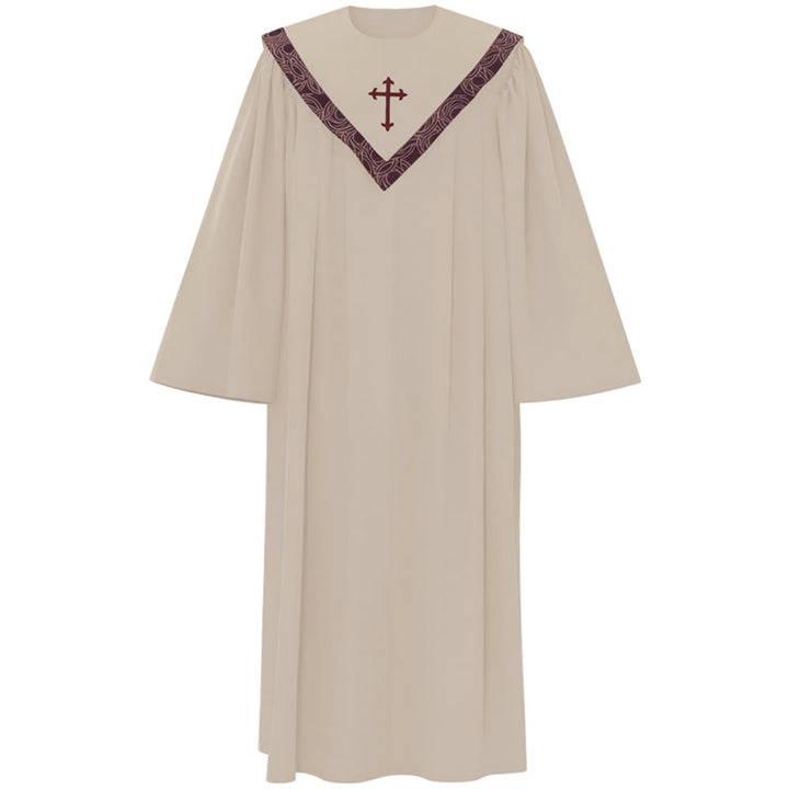 Formelle, mehrfarbige Priesterrobe von Christianartworkshop mit Kreuz und gemustertem Kragen - image 11
