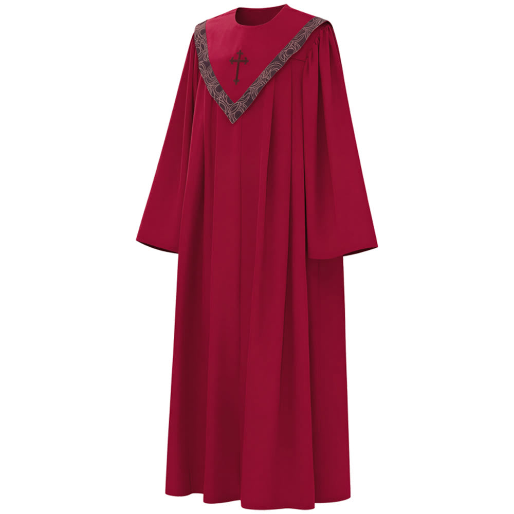 Formelle, mehrfarbige Priesterrobe von Christianartworkshop mit Kreuz und gemustertem Kragen - image 3