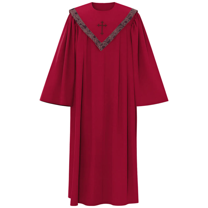 Formelle, mehrfarbige Priesterrobe von Christianartworkshop mit Kreuz und gemustertem Kragen - image 4