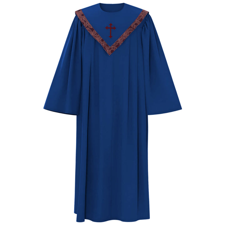 Formelle, mehrfarbige Priesterrobe von Christianartworkshop mit Kreuz und gemustertem Kragen - image 13