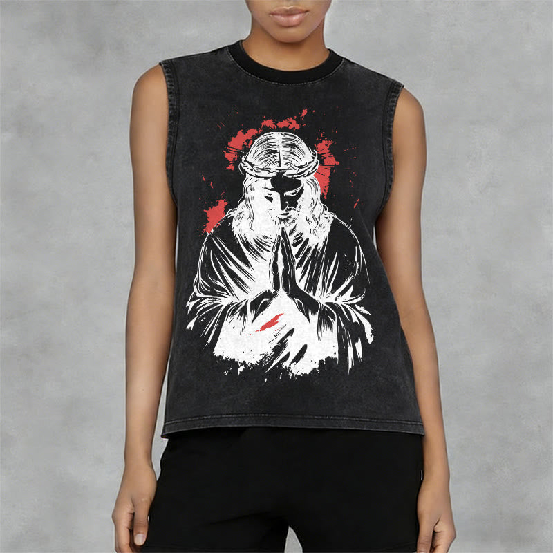 Christianartworkshop Tanktop mit Dornenkrone-Jesus-Motiv - image 5
