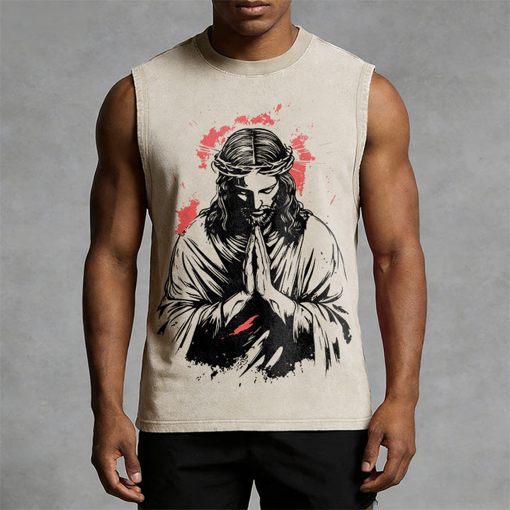 Christianartworkshop Tanktop mit Dornenkrone-Jesus-Motiv - image 1