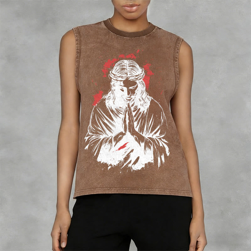 Christianartworkshop Tanktop mit Dornenkrone-Jesus-Motiv - image 11