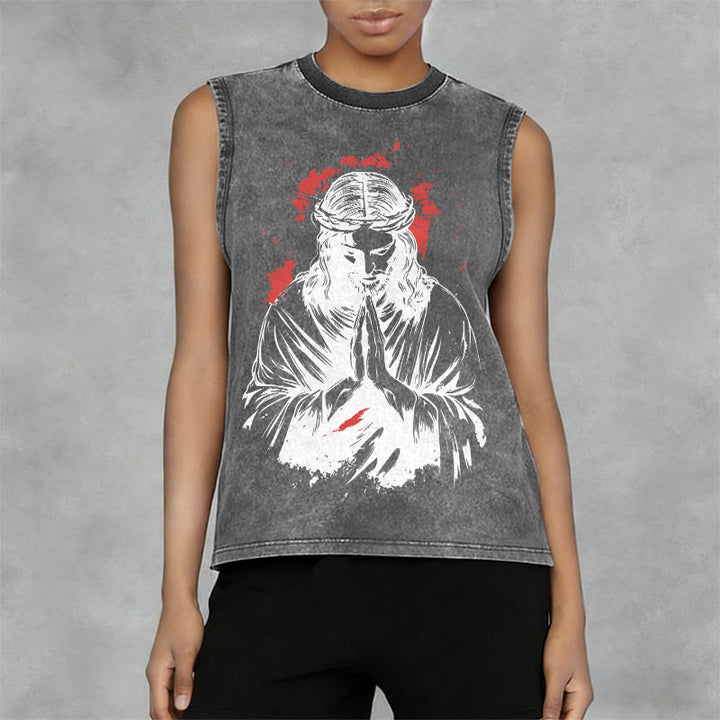 Christianartworkshop Tanktop mit Dornenkrone-Jesus-Motiv - image 8