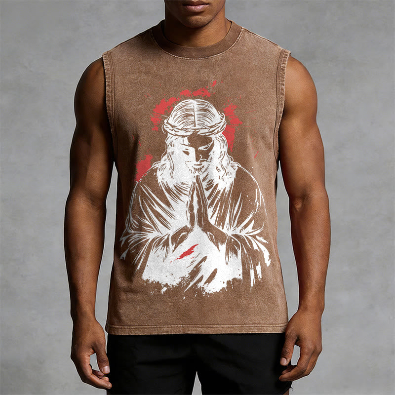 Christianartworkshop Tanktop mit Dornenkrone-Jesus-Motiv - image 10