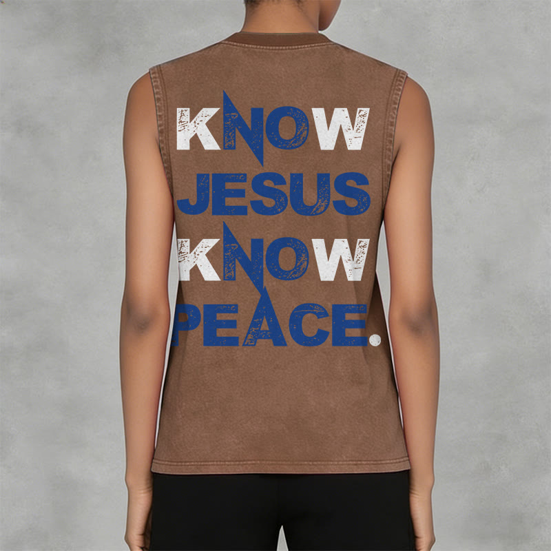 Christianartworkshop Kenne Jesus, kenne Frieden – Unisex-Tanktop - image 5