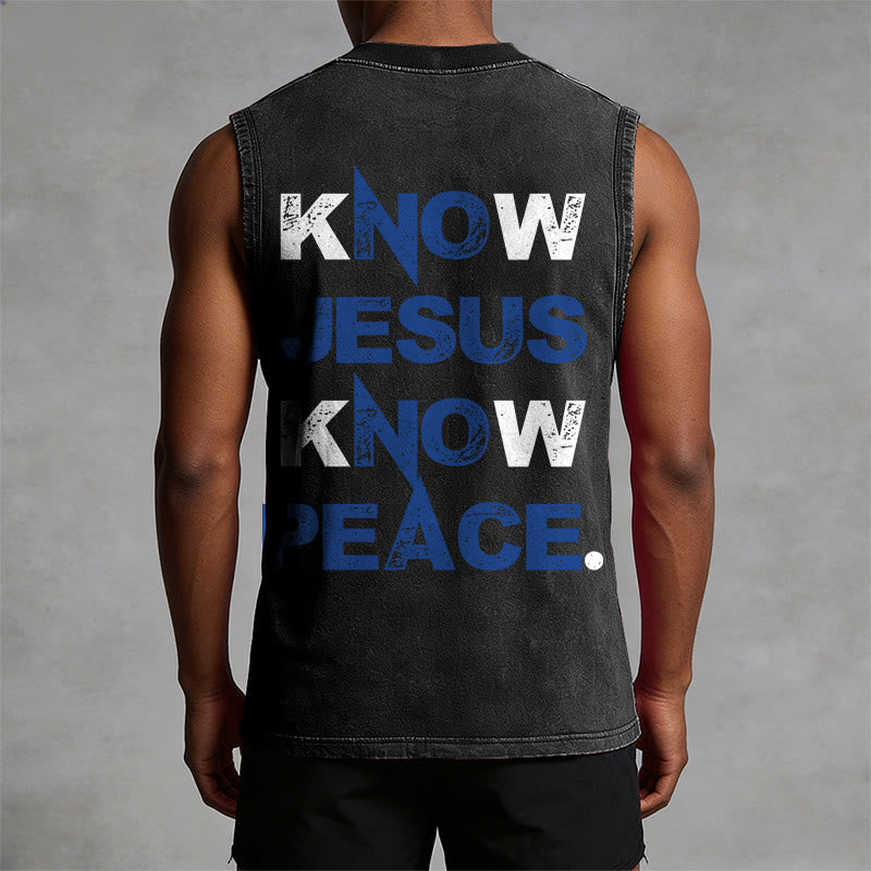 Christianartworkshop Kenne Jesus, kenne Frieden – Unisex-Tanktop - image 10