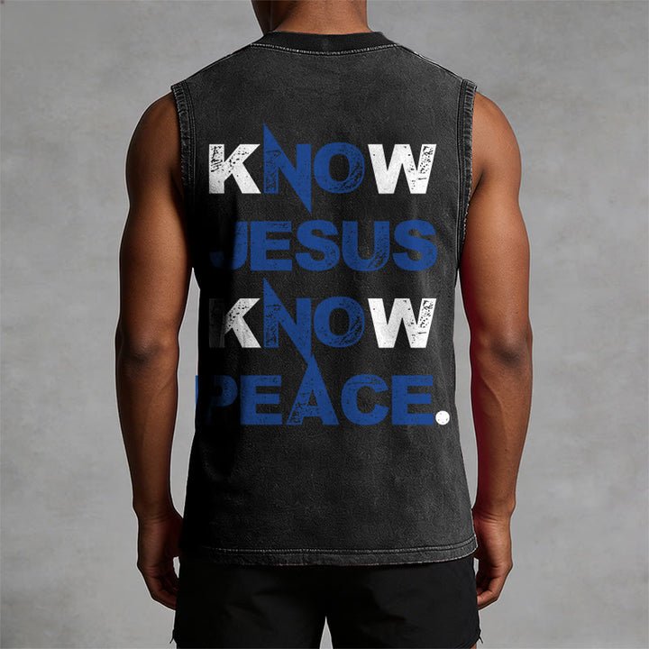 Christianartworkshop Kenne Jesus, kenne Frieden – Unisex-Tanktop - image 10