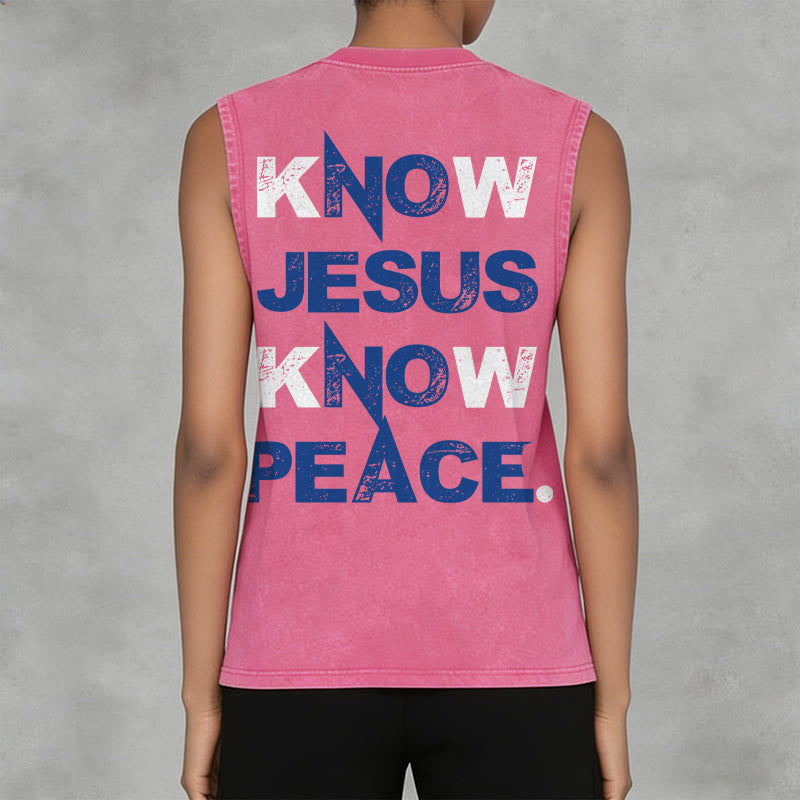 Christianartworkshop Kenne Jesus, kenne Frieden – Unisex-Tanktop - image 14