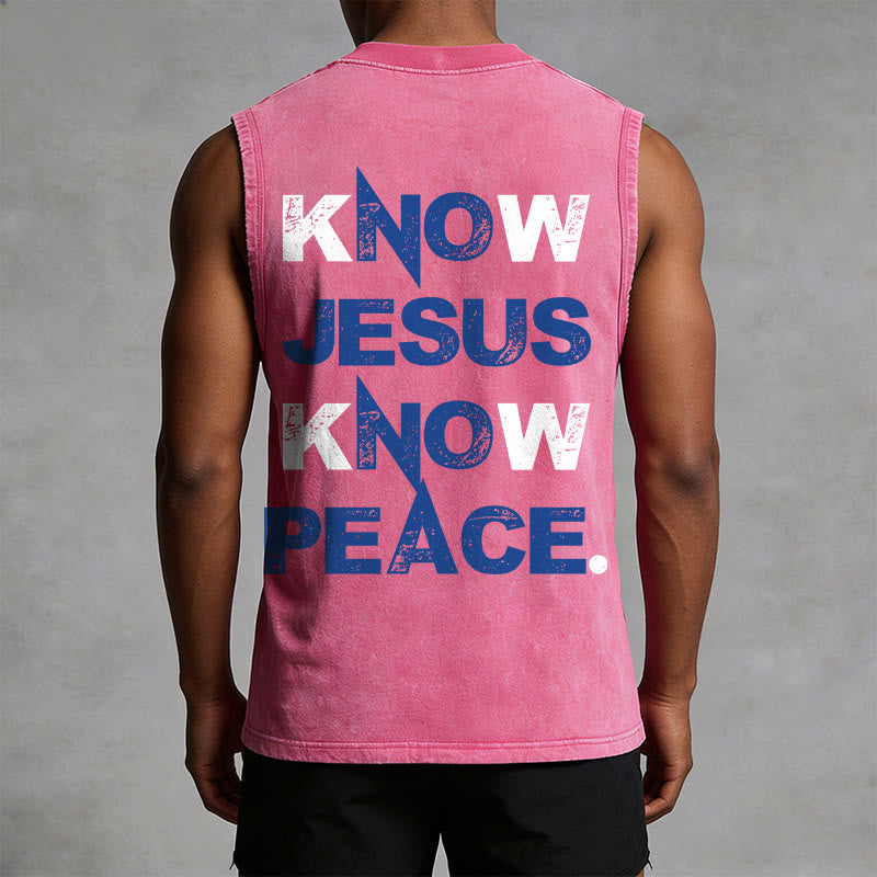 Christianartworkshop Kenne Jesus, kenne Frieden – Unisex-Tanktop - image 13