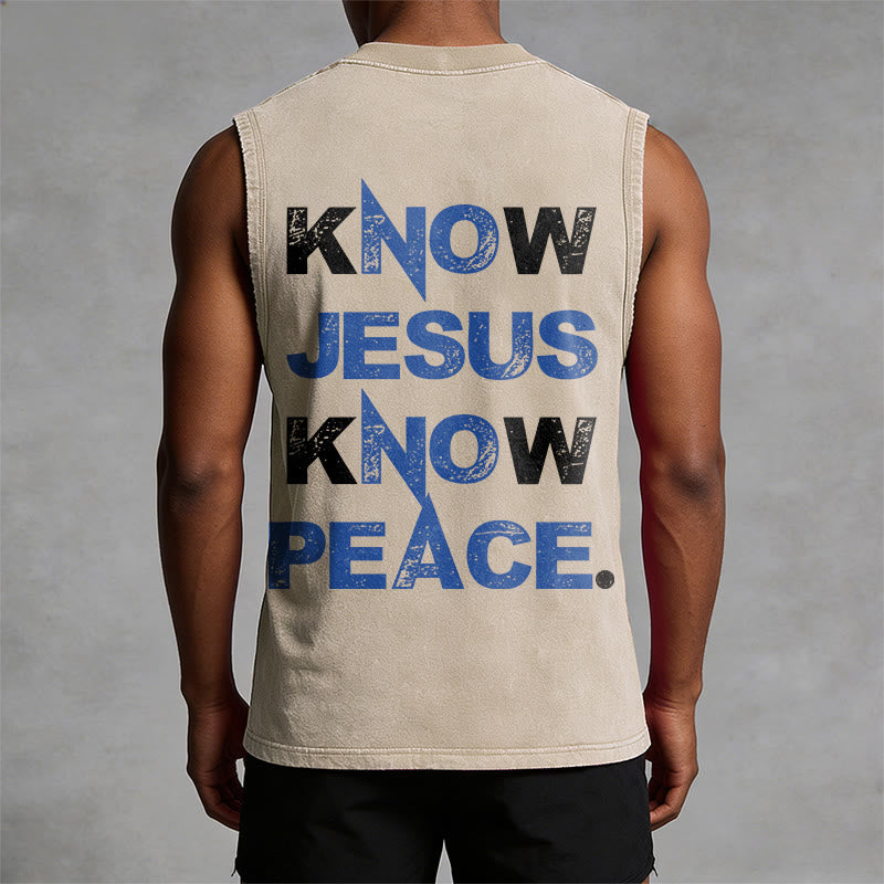 Christianartworkshop Kenne Jesus, kenne Frieden – Unisex-Tanktop - image 7