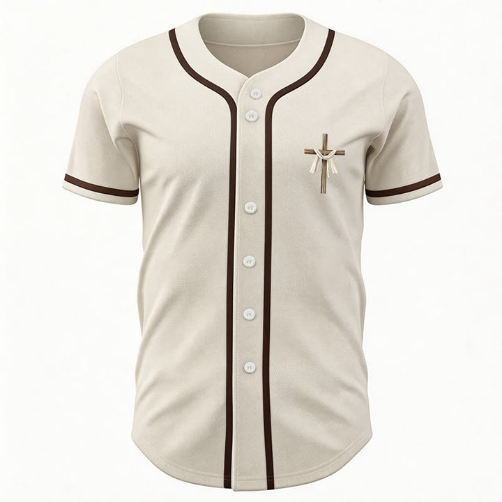 Christianartworkshop Er ist nicht hier, er ist auferstanden Glauben Unisex Baseballtrikot - image 6