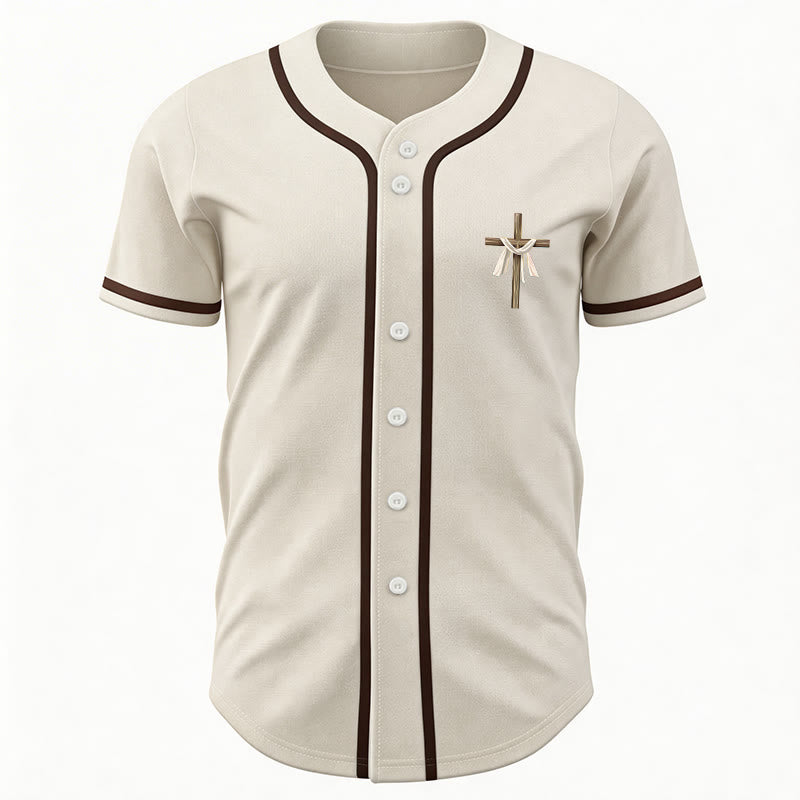Christianartworkshop Er ist nicht hier, er ist auferstanden Glauben Unisex Baseballtrikot - image 6