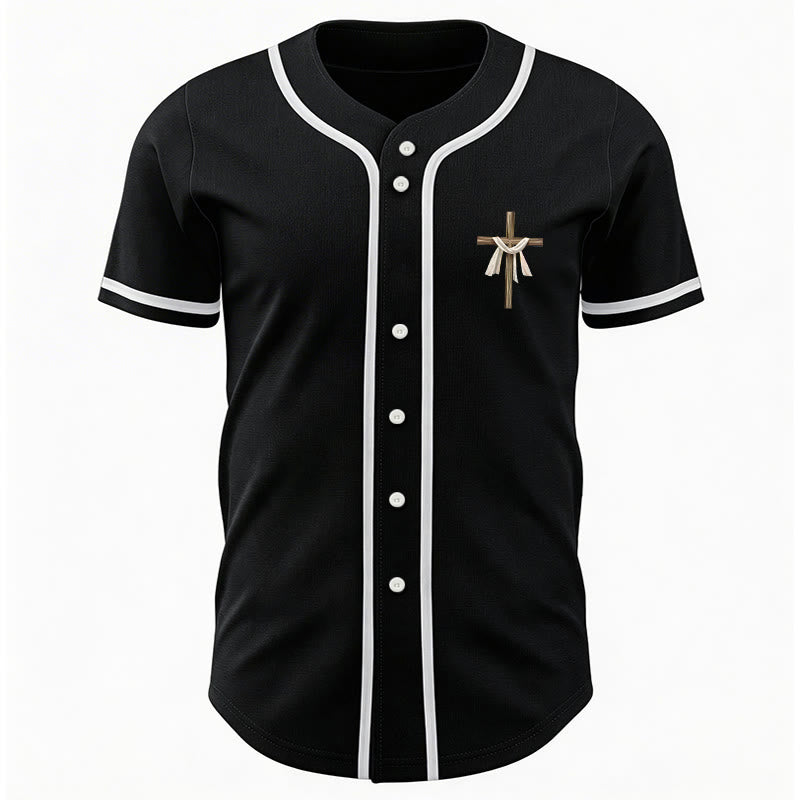 Christianartworkshop Er ist nicht hier, er ist auferstanden Glauben Unisex Baseballtrikot - image 20