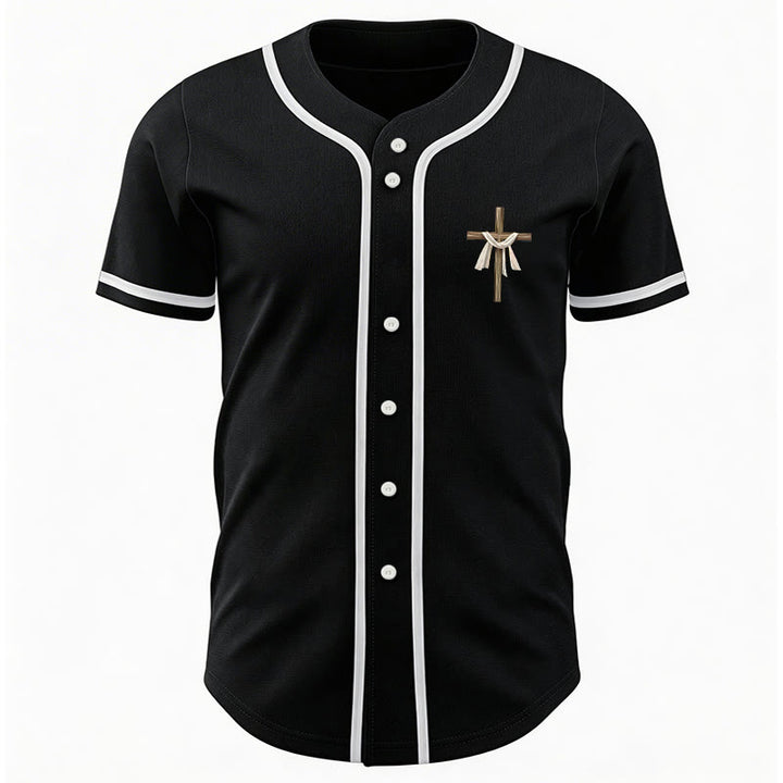 Christianartworkshop Er ist nicht hier, er ist auferstanden Glauben Unisex Baseballtrikot - image 20
