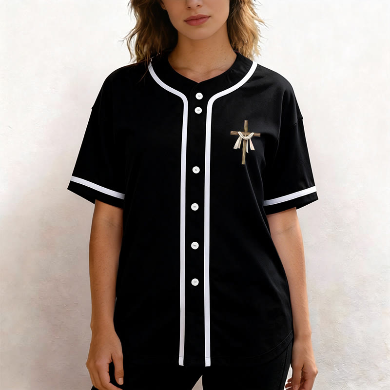 Christianartworkshop Er ist nicht hier, er ist auferstanden Glauben Unisex Baseballtrikot - image 18