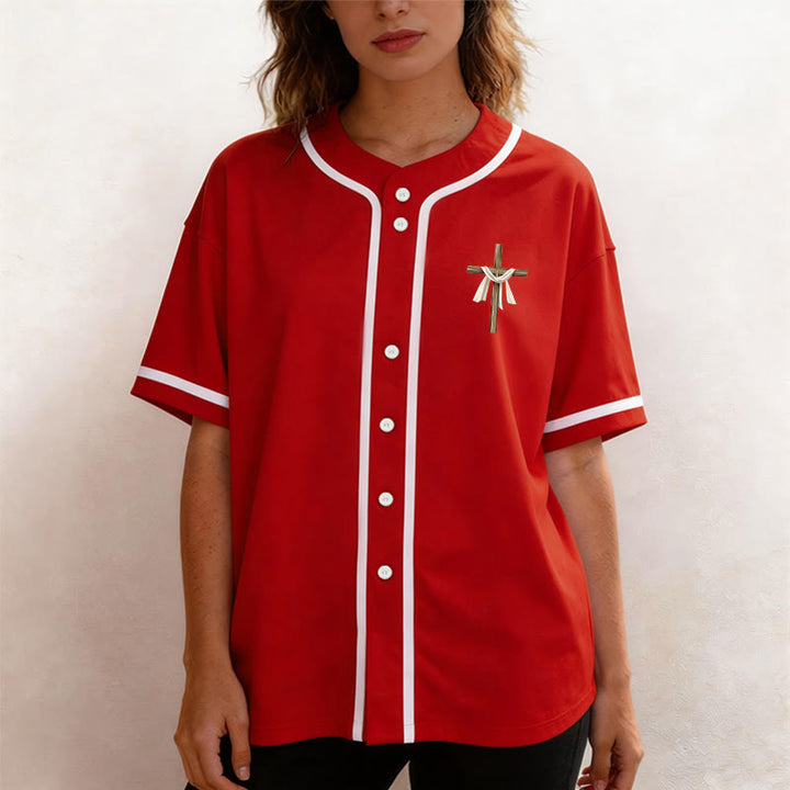 Christianartworkshop Er ist nicht hier, er ist auferstanden Glauben Unisex Baseballtrikot - image 25