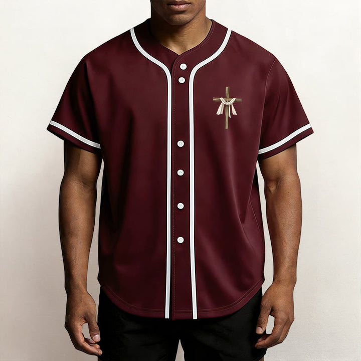 Christianartworkshop Er ist nicht hier, er ist auferstanden Glauben Unisex Baseballtrikot - image 30