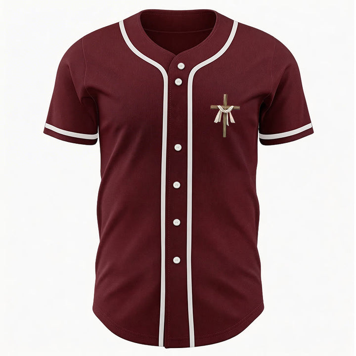 Christianartworkshop Er ist nicht hier, er ist auferstanden Glauben Unisex Baseballtrikot - image 34