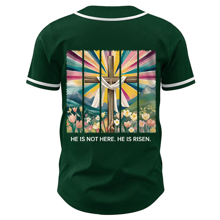 Christianartworkshop Er ist nicht hier, er ist auferstanden Glauben Unisex Baseballtrikot - image 47