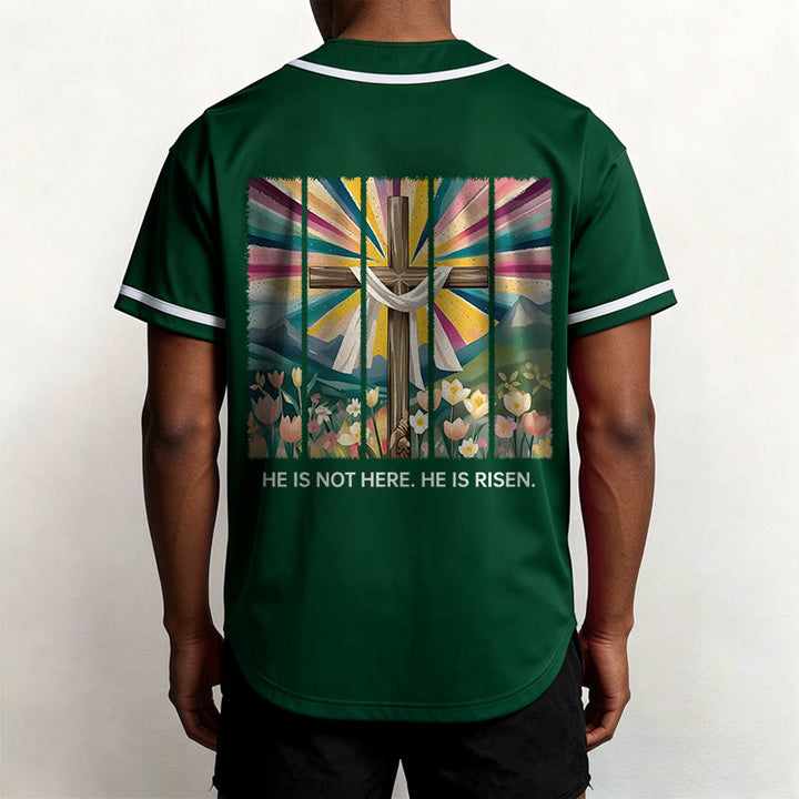 Christianartworkshop Er ist nicht hier, er ist auferstanden Glauben Unisex Baseballtrikot - image 43